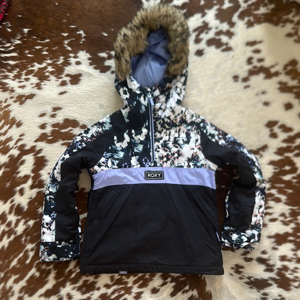 Roxy Black and Floral Hooded Jacket